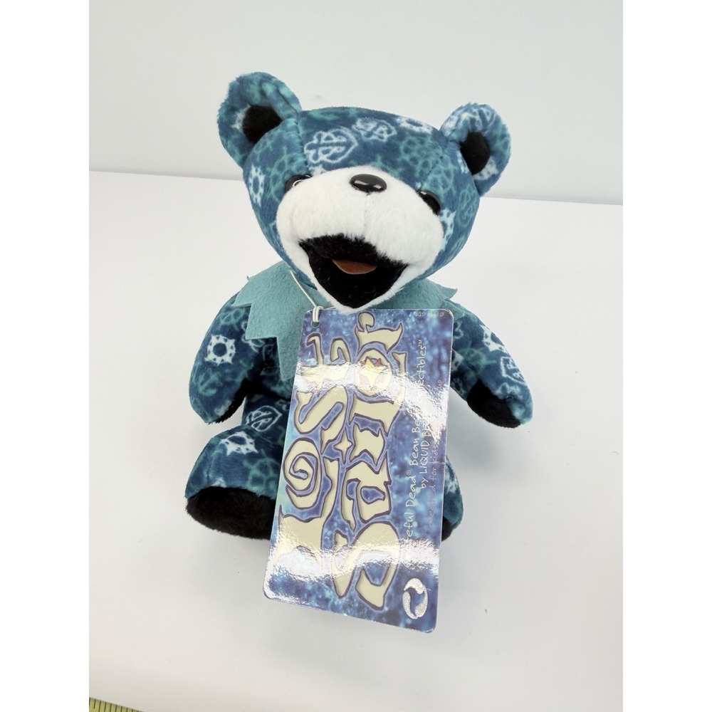 Liquid Blue Grateful Dead Bean Bear Lost Sailor Blue Plush w/ Tags 1999